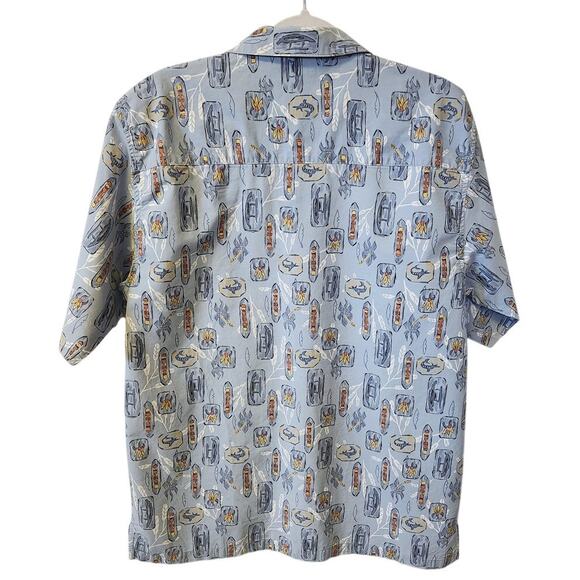 Vintage OP Sport Hawaiian Tropical Button Down Short Sleeve Shirt Men Large - Picture 2 of 6